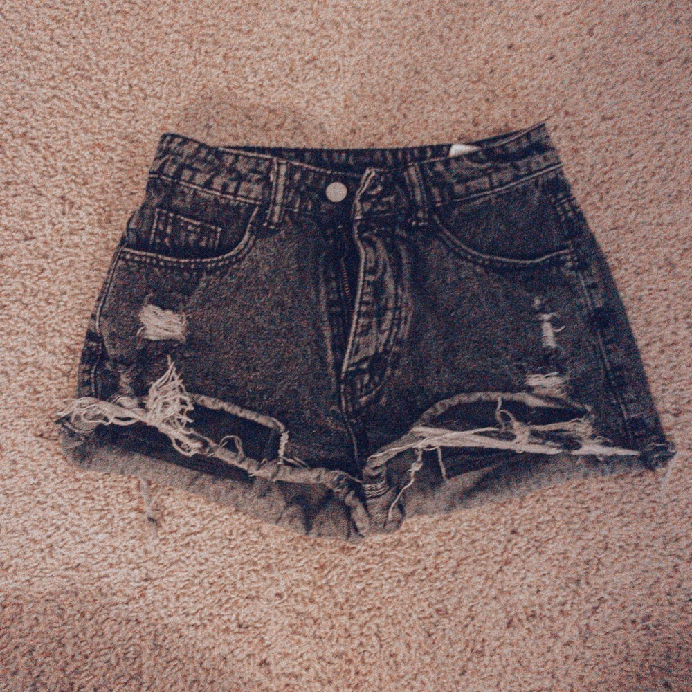 Black Jean shorts